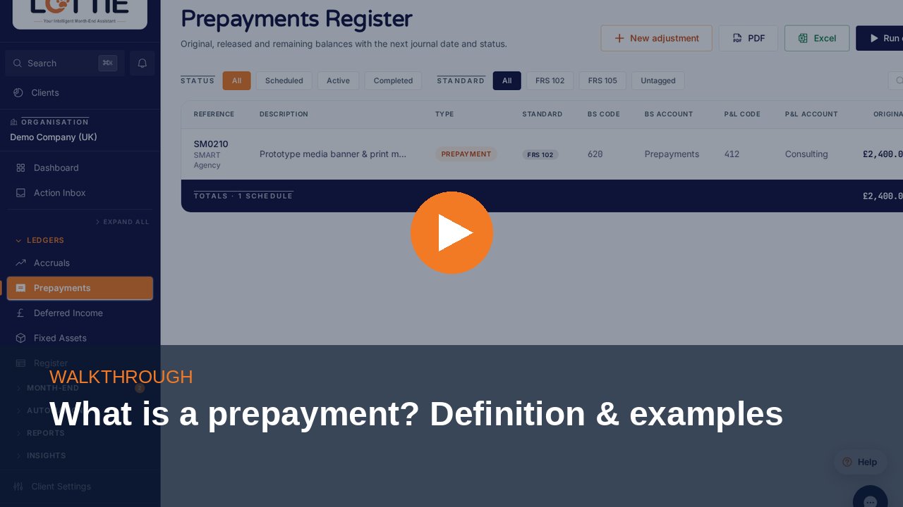 What is a prepayment?