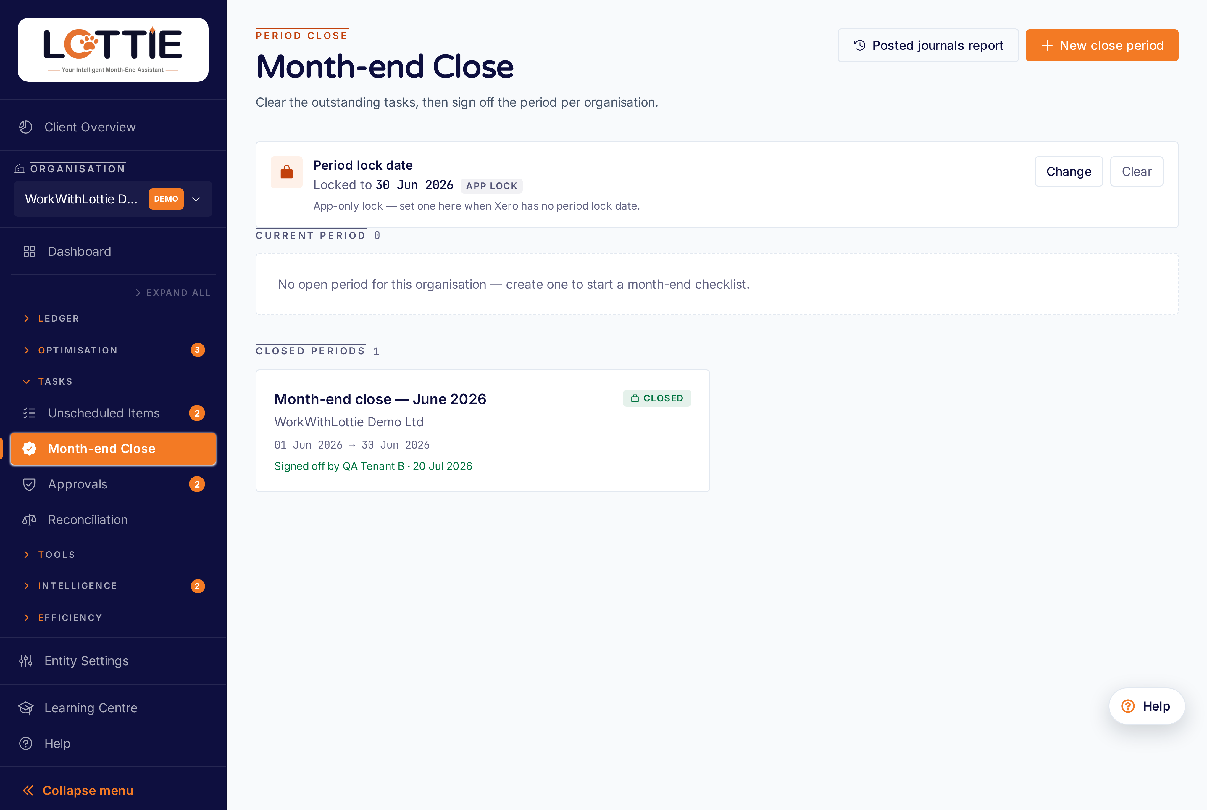 Complete month-end close